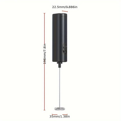 Electric milk frother, coffee frother, household mini milk frother, milk mixer, handheld wireless whipper.