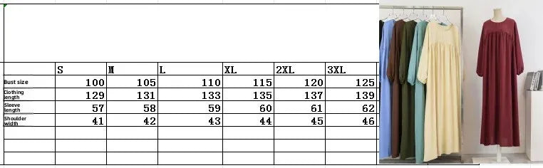 Muslim Loose plus Size Long Sleeve over Knee Pure Color Hooded Gown Spring Autumn Cross Border Fashionable Maxi Dress.