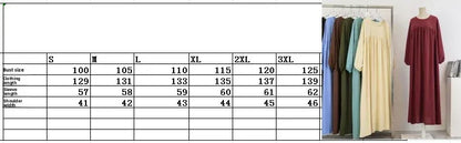 Muslim Loose plus Size Long Sleeve over Knee Pure Color Hooded Gown Spring Autumn Cross Border Fashionable Maxi Dress.