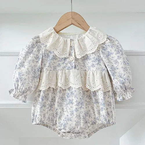 2023 neue Frühjahr 0-24 M Baby Mädchen Kleidung Infant Baby Mädchen Overall Lange Ärmeln Baumwolle Stickerei Neugeborenen baby Mädchen Bodys