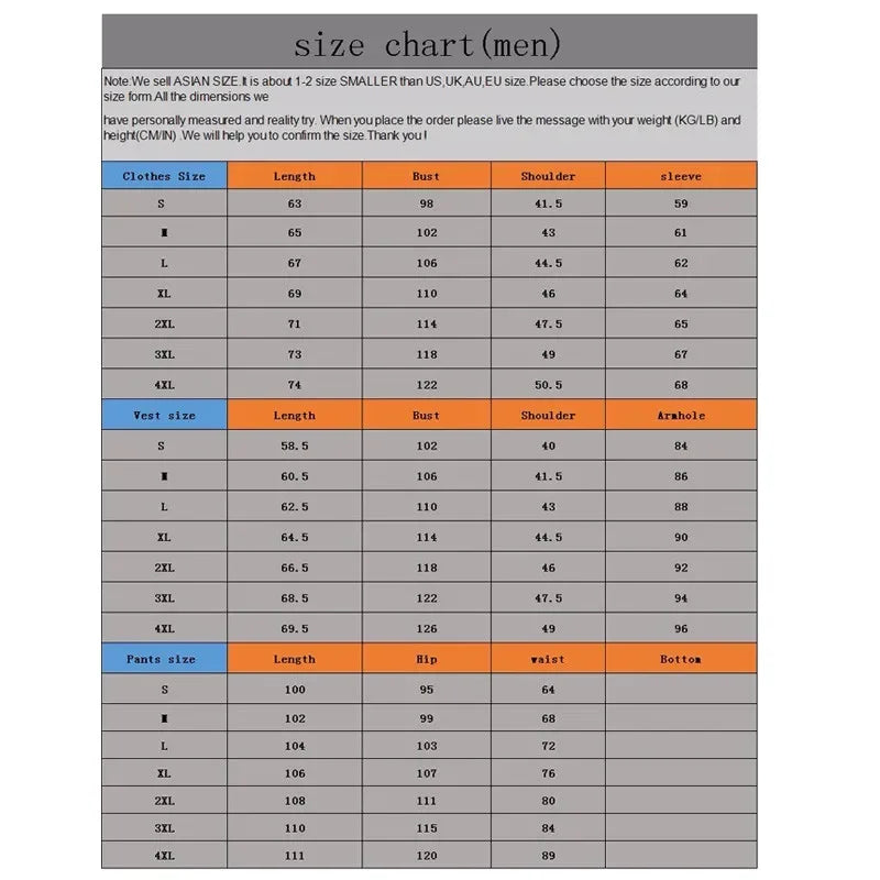 3 Pieces Set Hoodies+Vest+Pants Casual Men's Track Suit Clothing Coats Winter Thick Warm Tracksuit for Men Printed Mens Set Vest.