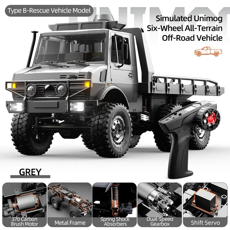 C8823 6WD RC Car 1/18 Off-road Remote Control Vehicle 2.4G High Speed Climbing Transport Rescue Crawler Model Toys for Children