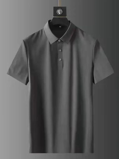 2025 Summer New Fashion Solid Color Comfortable Breathable Sports Suit Men's Business Leisure Loose Size Two-Piece Set M-4XL.