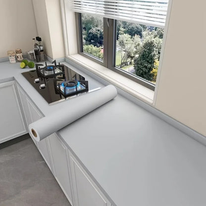 60 cm Vinyl-Tapete zum Abziehen und Aufkleben, mattschwarz, grau, weiß, abnehmbares, dickes Kontaktpapier für Wände, Küchen, Arbeitsplatten, Schränke