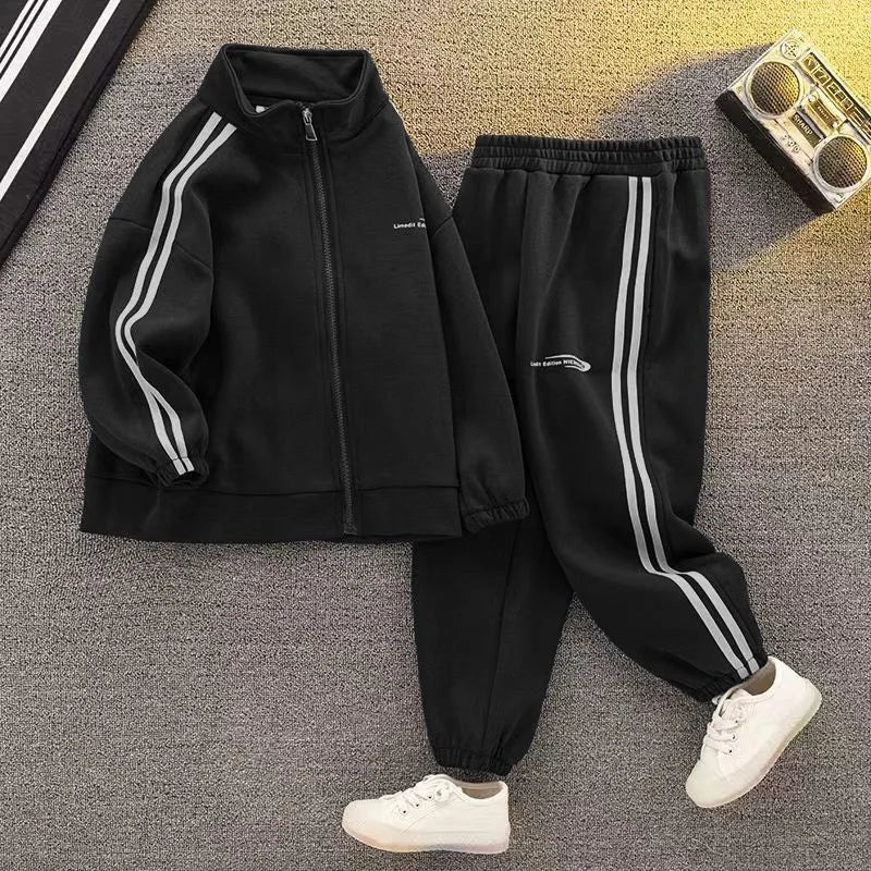 Boys Tracksuit Sets Teen Casual Pullover+Pants 2Pcs Spring Autumn Kids Sports Sweatshirts Suits Children Clothing 4-12 Years.