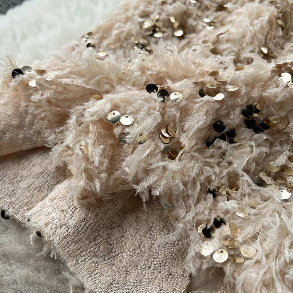 Skirts Women Autumn High Waist Midi Sequined Elegant Korean Fashion Back Slit A-line Loose Casual Simple All-match Faldas Largas.