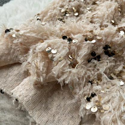 Skirts Women Autumn High Waist Midi Sequined Elegant Korean Fashion Back Slit A-line Loose Casual Simple All-match Faldas Largas.