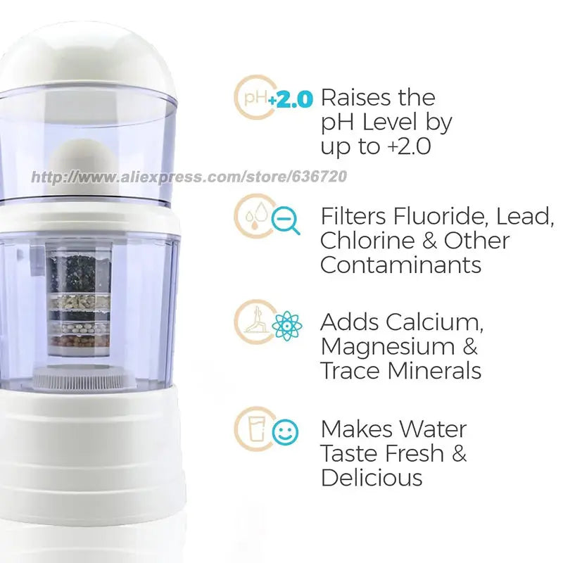 A10 Gravity Water System Filter, at Home Water Filter That Makes Water Alkaline and Adds Minerals | Chlorine and Fluoride Filter.