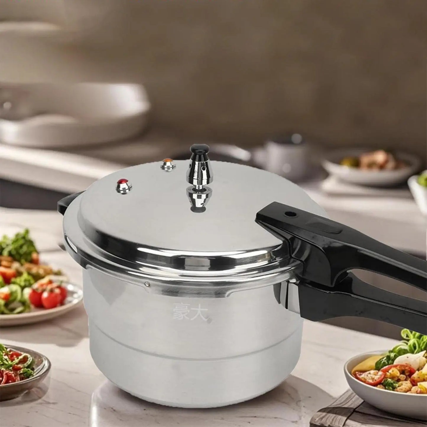 Pressure Cooker Pot 5L Grain Cooker With Steamer Insert Cooking Pot Aluminum Alloy Cookware For Poultry Meat Vegetable Seafood.