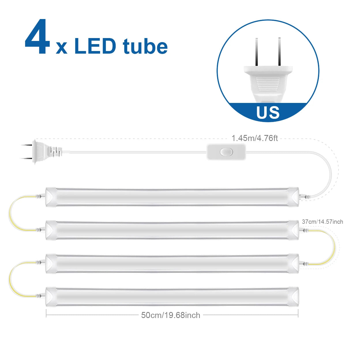 50CM Tube LED T5 15W/ T8 25W LED Bar Light Replace Fluorescent Tube Bulbs Cabinet Kitchen Wall Lamp Lighing -J