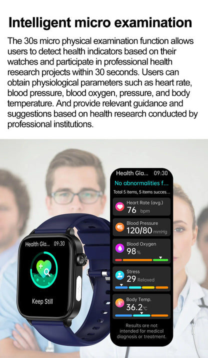 2025 New ECG+PPG Monitoring Smart Watch Women Blood pressure Blood Lipid Uric Acid Women Menstrual Health Tracker Smartwatches.
