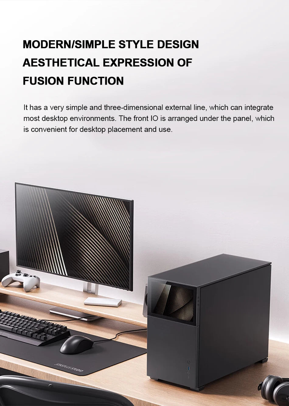 JONSBO Pinecone D31 M-ATX Computer Case Mesh Side Transparent ATX With Display Screen Games Chassis Support 360 Water Cooling.