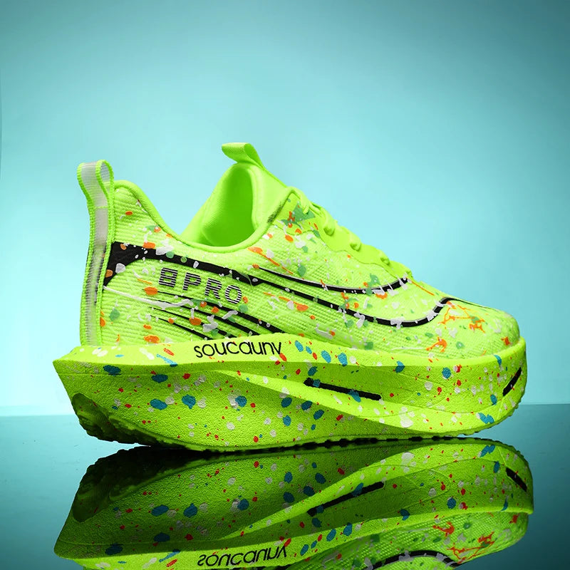 Supercritical E-TPU Marathon Running Shoes Men Women High-quality Road Jogging Shoes Light Comfy Sneakers Mesh Training Shoes.