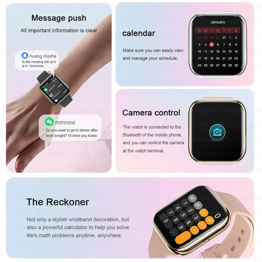 2025 New Original For Apple Watch Series 10 Women SmartWatch GPS Track Bluetooth Call NFC IP68 Waterproof Compass Men SmartWatch.