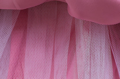 Rosa Mädchen bestickt Perlen Prinzessin Kleid für 3 bis 12 Jahre Mädchen Schwanz Party Kleid Kind Schule Performance-Kostüme.