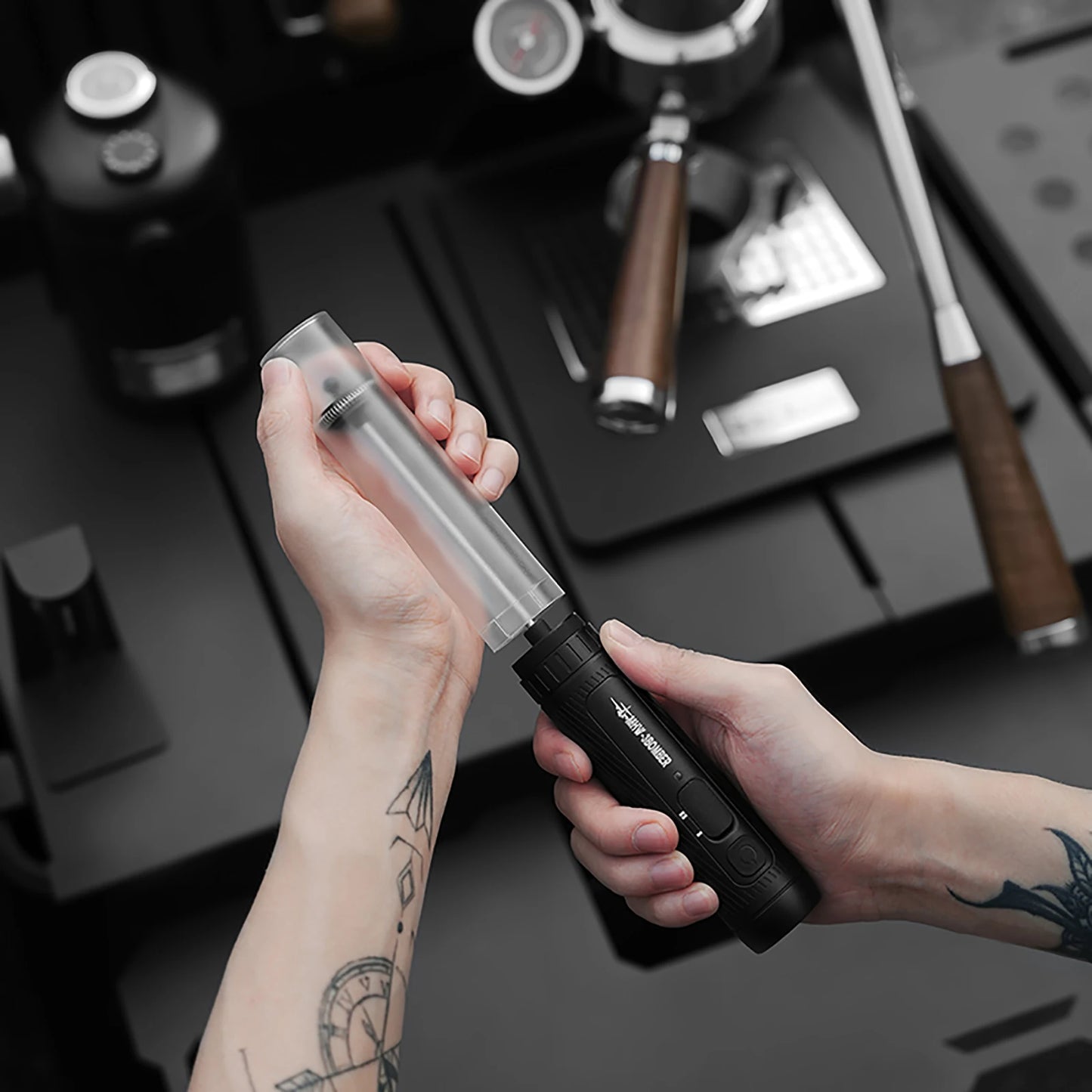 MHW-3BOMBER Official Electric Milk Frother Portable Home Barista Tools Kitchen Accessories.