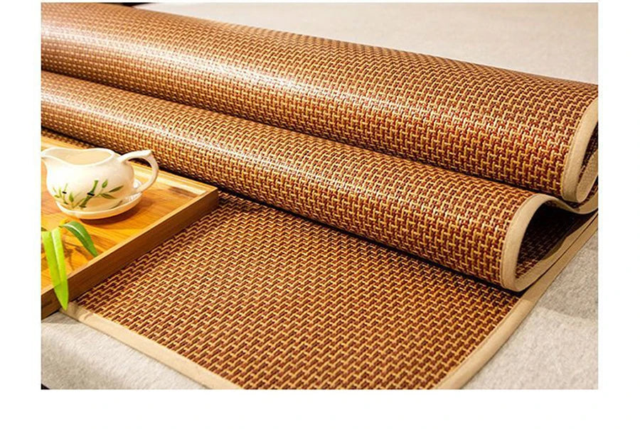 WASART Summer bamboo rattan mattress adult baby cool sleeping mat kit 90/150 single double bed foldable sheet bed protection pad.