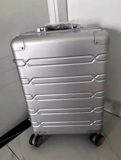 Trolley-Koffer mit großer Kapazität, Reisetasche, Reise-Koffer aus Aluminium-Magnesium-Legierung, Business-Rollgepäck