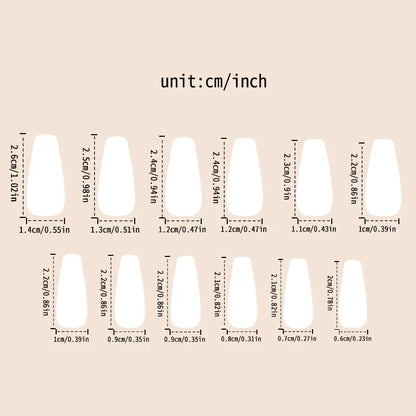 24pcs/set short medium long fake nails for Spring summer season gradient peach flowers butterfly heart press on false nail art