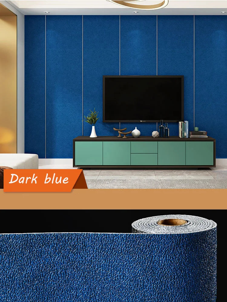 Selbstklebende Kieselalgen-Schlamm-Tapete, verdickter TV-Hintergrund, Leinen-Tapete, Schlafzimmer, Renovierung, Heimdekoration, XPE-Schaum-Wandaufkleber