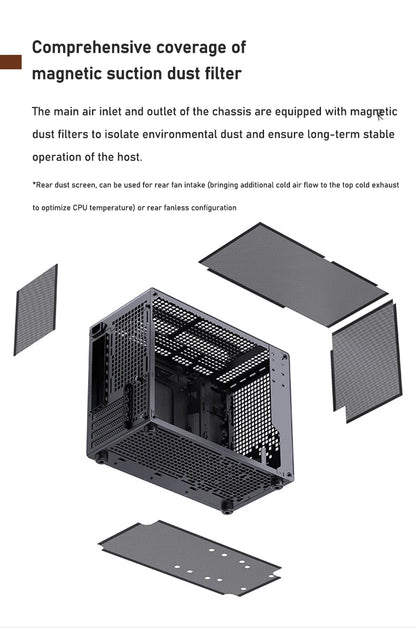 JONSBO Z20 MATX Case Detachable Handle Supports 240 Water-cooled 363mm Graphics Card Side  Transparency Desktop Mini PC Chassis