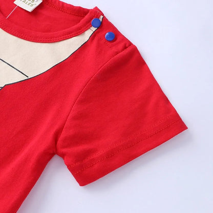 0-2 Jahre Baby Junge und Mädchen Strampler Neugeborenen Sommer Kurzarm Overall Baby Anime Cartoon Baumwolle Cosplay Kostüm