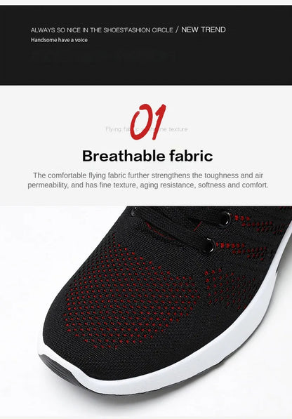 Professional Running Shoes For Men Lightweight Men's Designer Mesh Sneakers Lace-Up Male Outdoor Sports Tennis Shoe.