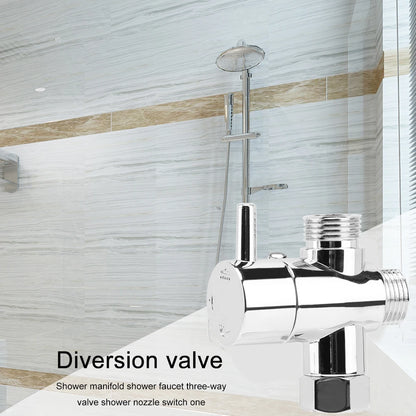 Shower Head Diverter Valve Anti-scratch Shower Arm Splitter Corrosion Resistant 3-Way Shower Arm Diverter Bathroom Accessories