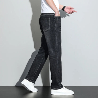 190 cm 200 cm hohe Jeans für Herren, gerade, normale Passform, Denim-Hose, männlich, Teeneeger, Stretch, extra lang, Länge 110, 115 cm, 120 cm, verlängert