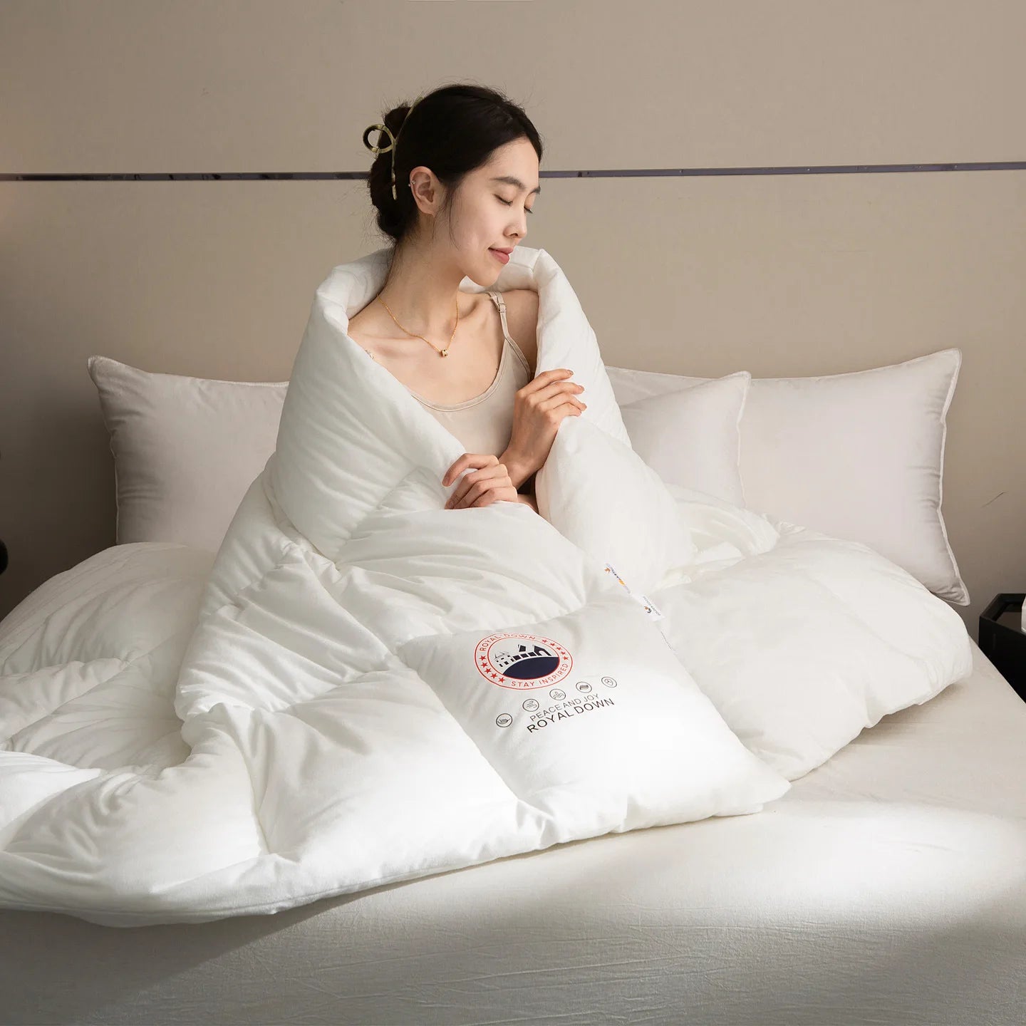 Icelandic Cashmere Protein Is Soft and Sticky with High Resilience Quilted Perfect Comfort ,Blanket Solid Color Bedclothes.