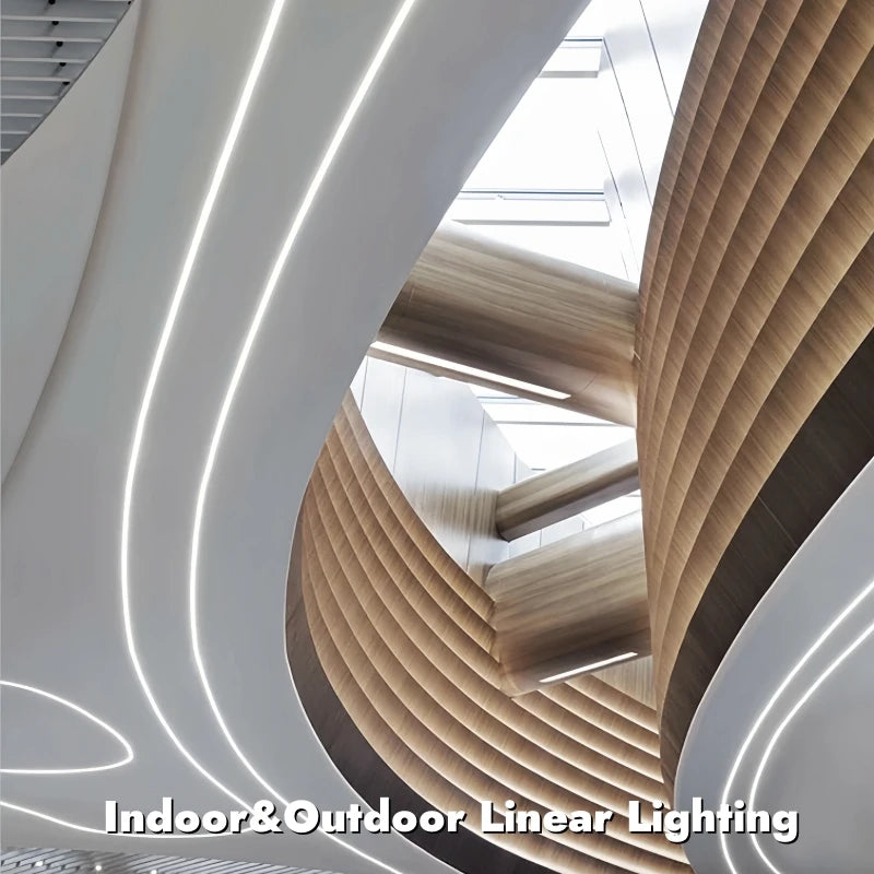 Black Flexible LED Neon Rope Lamp Silicone Tube Diffuser Recessed Channel For WS2811 WS2812B Waterproof Ribbon Neon Strip Lights.