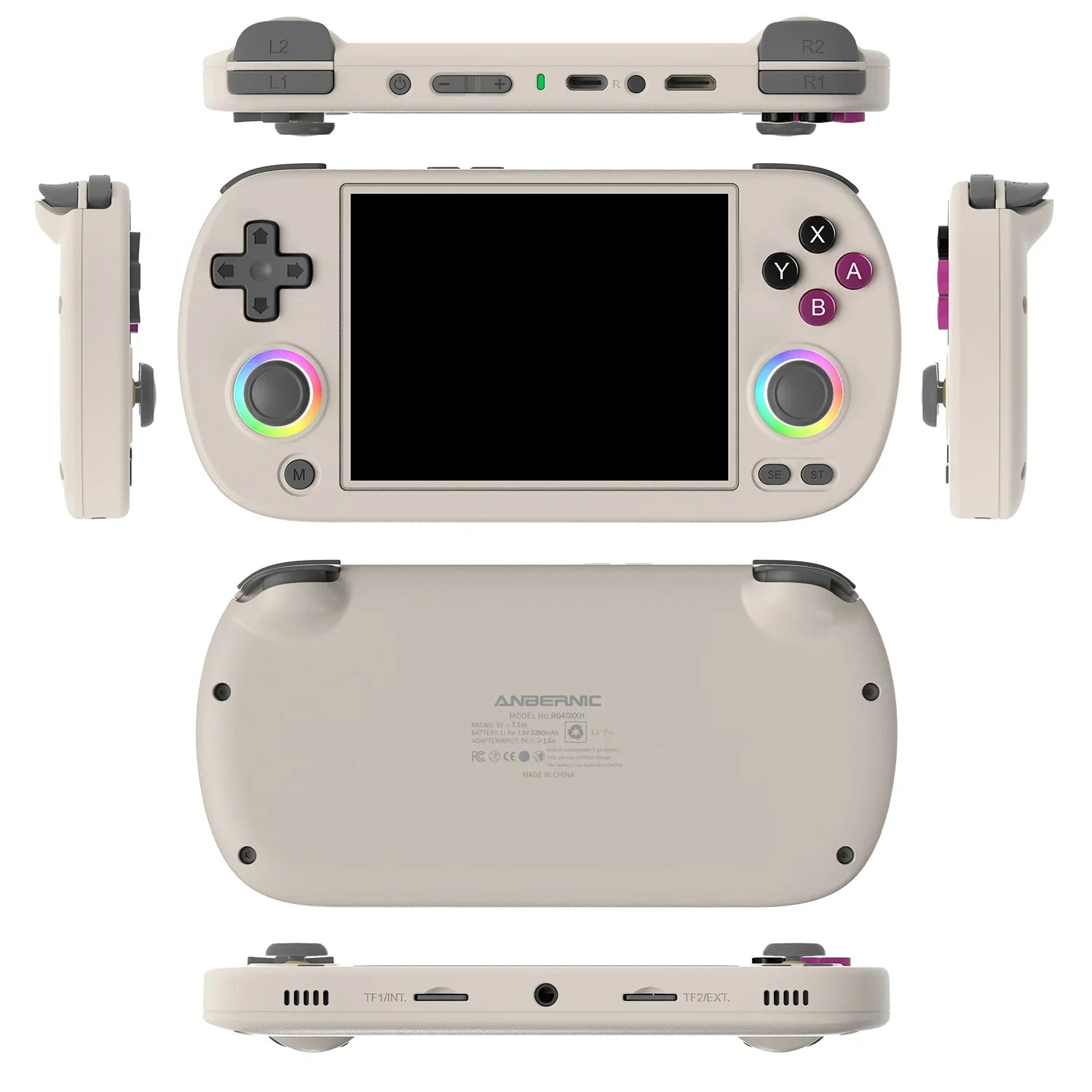 ANBERNIC RG40XX H Retro Handheld Game Console 64 Bit 4.0 Inch IPS Screen Linux WIFI Bluetooth HDMI Output Video Game Player.