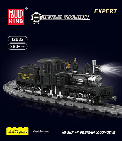 Mould King 12032 Technical Train Toys The RC&RC Shay-Type Steam Locomotive Building Block Assembly Car Brick Kids Christmas Gift.