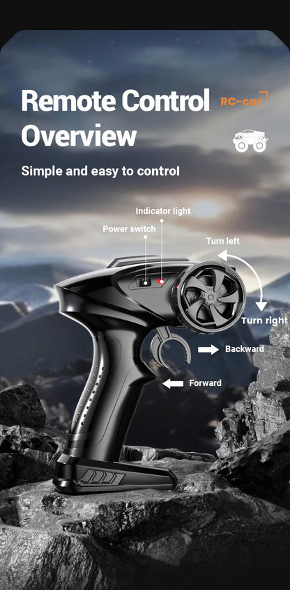 JJRC Auto Remote Control Car Alloy Rc Cars Trucks Vehicle Full-Scale Car Motorcycle Camping Trailer Toys for Boys Kids Children