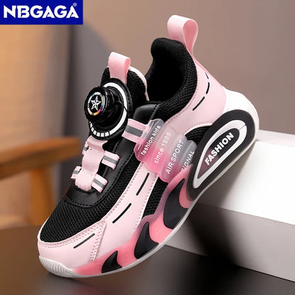 Cute Pink Girls' Summer Breathable Walking Shoes Lightweight Kids Fashion Sneakers for Outdoor Sports Tennis.