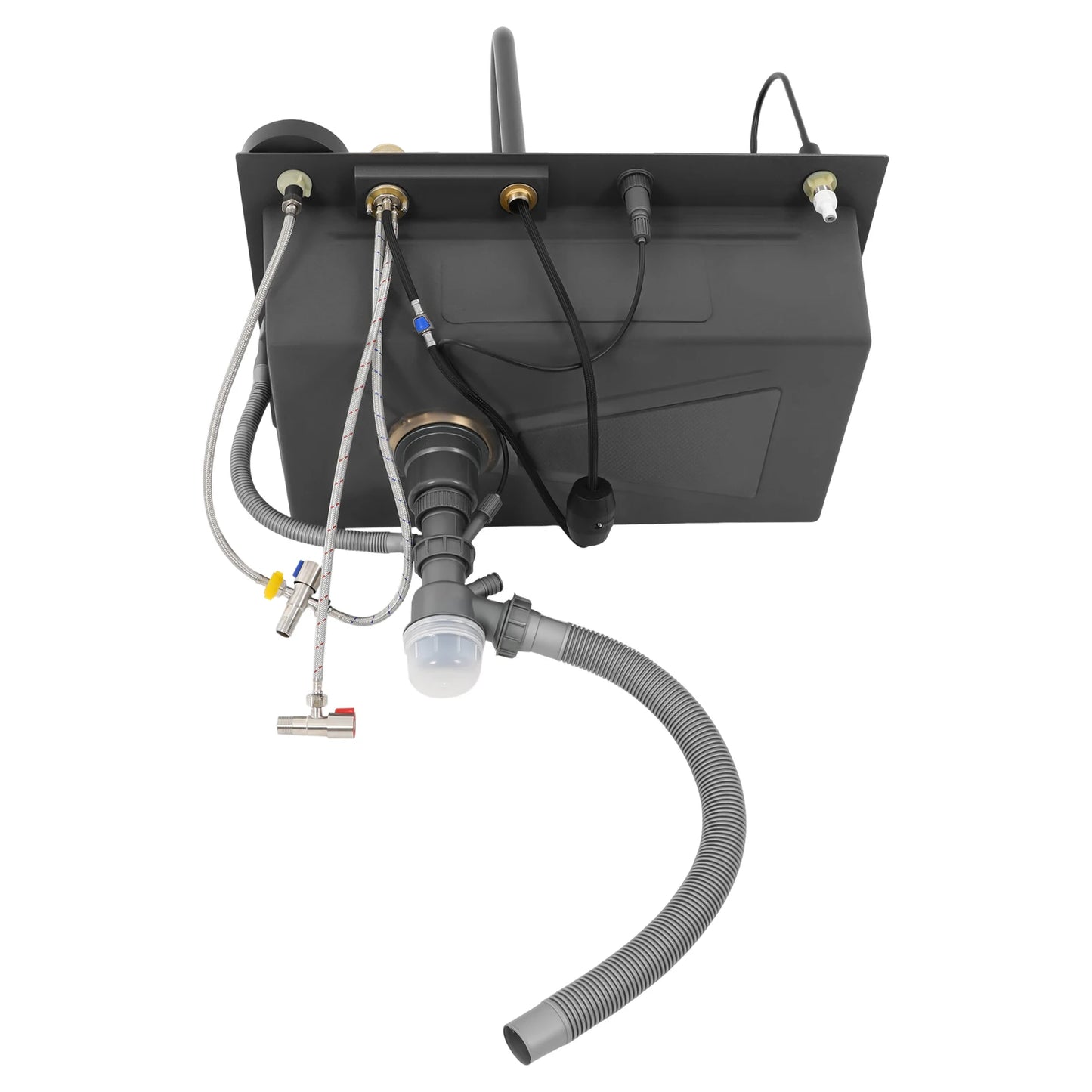 68/75 cm Küchenspüle, Haushaltsspülbecken-Set, Edelstahlspüle, Unterbau-Küchenspüle, rostfrei, großes Fassungsvermögen