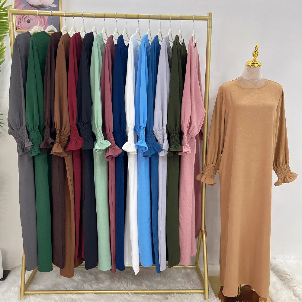 Jilbab Prayer Clothes Women Ramadan Islamic Jilbeb 2 Piece Set Dubai Turkish Modest Outfit Layered Khimar Scarf Hijab+Long Dress.