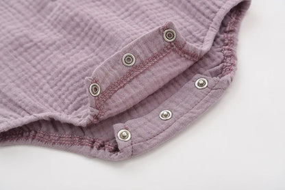 Sommer Solide Neugeborenen Baby 100% Baumwolle Leinen Bodys Junge Mädchen Ärmellose Strampler Overall Weiche Haut-freundliche Dünne Bequeme.