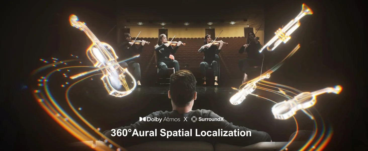 ULTIMEA 7.1Ch Soundbar with Dolby Atmos, APP Control, Surround Sound System for TV, 4 Wired Surround Speakers, Sound Bar for TV.