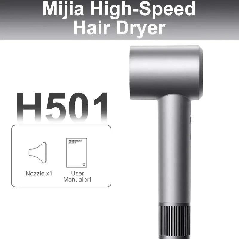 Original Xiaomi Mijia H501 High Speed Anion Hair Dryer Wind 62m/s 1600W 2min Quick Drying Professional Hair Care Negative Lon