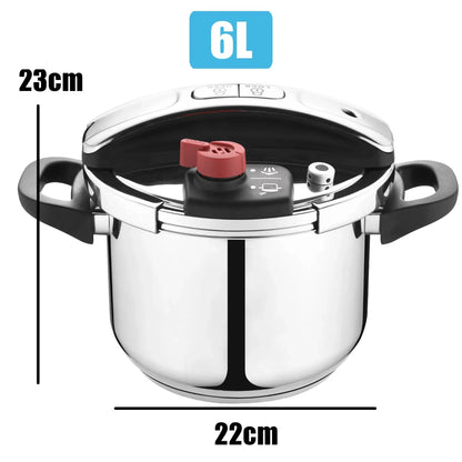 MOEYE 4/6L Pressure Cooker Multifunctional Pressure-Limited Explosion-proof Pressure Cooker Stainless Steel Kitchen Pressure Pot