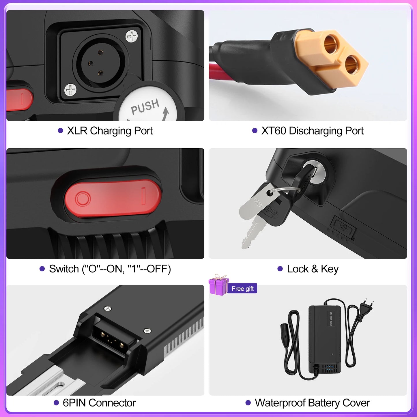 [ON SALE] Hailong Battery Electric Bicycle 21700 18650 Cells Pack 48V 36V 13Ah 52V 20Ah eBike Powerful Lithium Battery for BBS02.