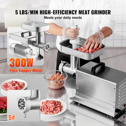 SucceBuy Meat Grinder 5 Lbs-21Lbs/Min Capacity Electric Meat Mincer with Blade Grinding Plate Sausage Maker for Kitchen Home Use.