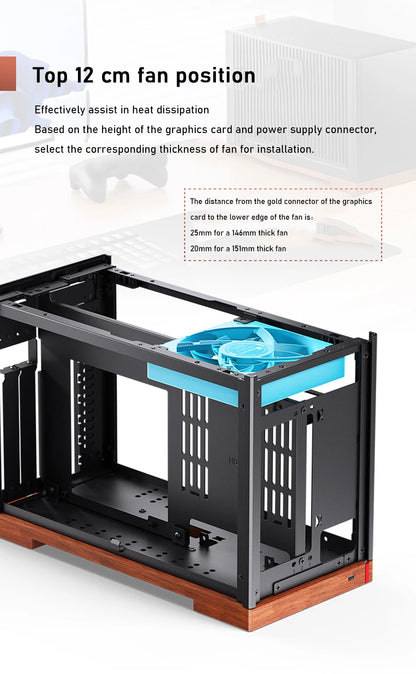 Jonsbo T9 Aluminum Alloy ITX Chassis Computer Desktop Host Shell Type-C 11L Small PC Case With PCIE 4.0 GPU Adapter Cable