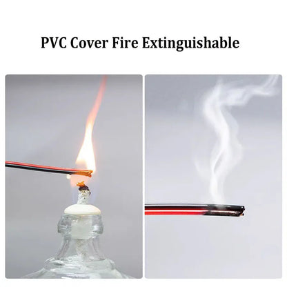 2-pin red and black PVC or silicone extension cable 28awg 26awg 24awg 22awg 20awg 18awg 16awg Tinned copper domestic wire.