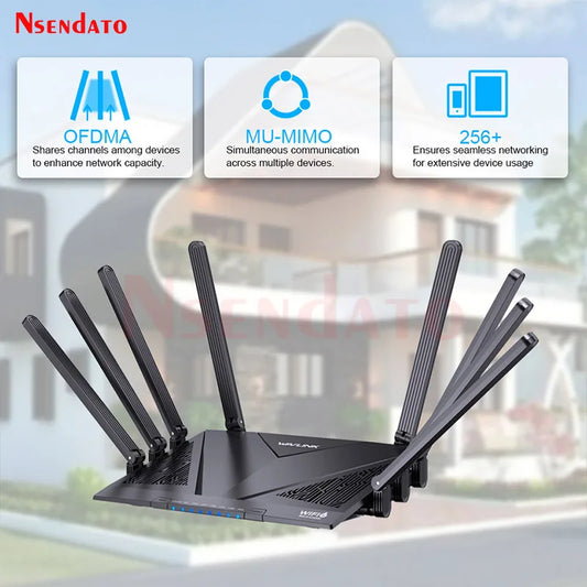 WAVLINK AX6000 WiFi 6 Dual Band Mesh Router with 4x1000Mbps 2.5Gbps WAN/LAN With Wifi Game Mesh/Router/AP/Reapter Mode For Home.