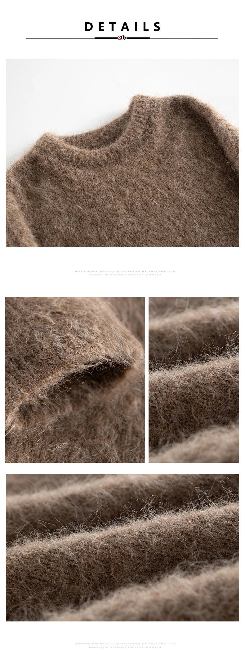 SuyaDream Warm Alpaca Pullovers for Woman, Dropped Sleeved Loose Sweaters, 2025 Fall Winter Top, Camel, Beige