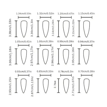 24pcs/set Medium long square fake nails for women girls cute heart flowers feather butterfly design press on false nail art tips