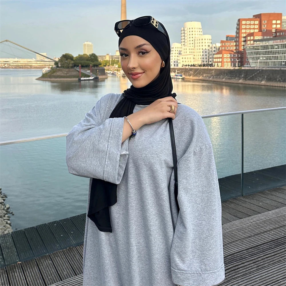 Ramadan Eid Hoodies Abaya Dubai Saudi Arabia Turkey Islam Muslim Modest Dress Prayer Clothes Women Kebaya Robe Femme Musulmane.