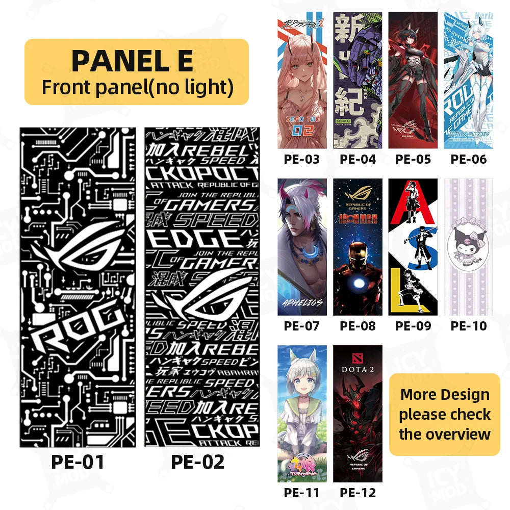 ASUS GX601 Case Lighting panel kit ARGB Laser Engraved Lighting Plate ROG Strix Helios Refit Custom PC MOD Gabinete Shroud